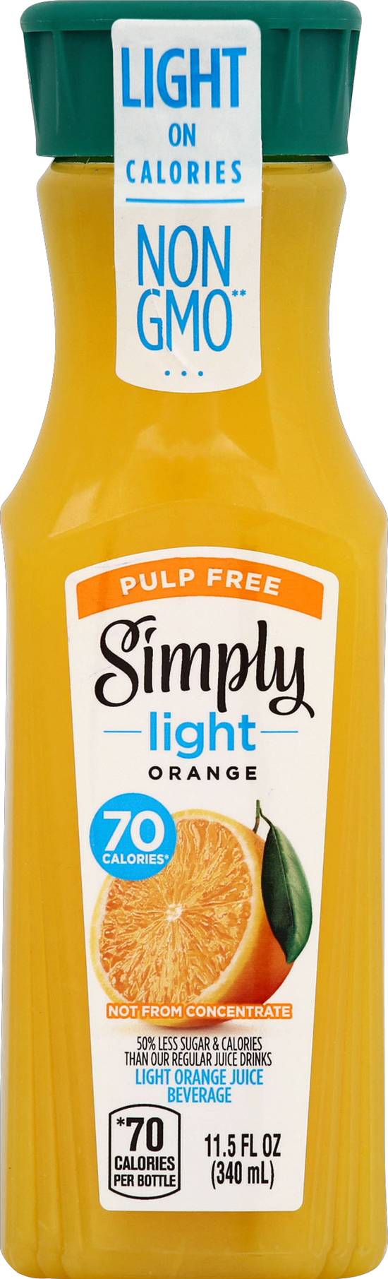 Simply Orange Pulp Free Juice Bottle, 11.5 fl oz