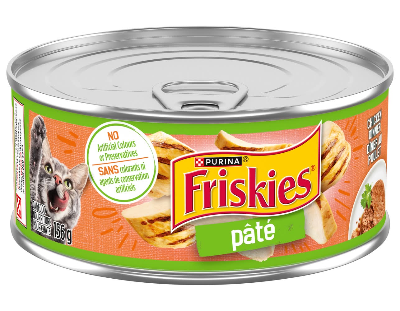 Purina Friskies Pâté Chicken Dinner For Adult Wet Cat Food (156 g)
