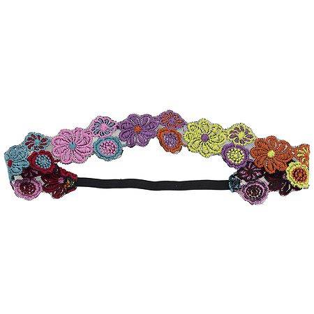 Scunci Embroidered Flower Headwrap, Multi