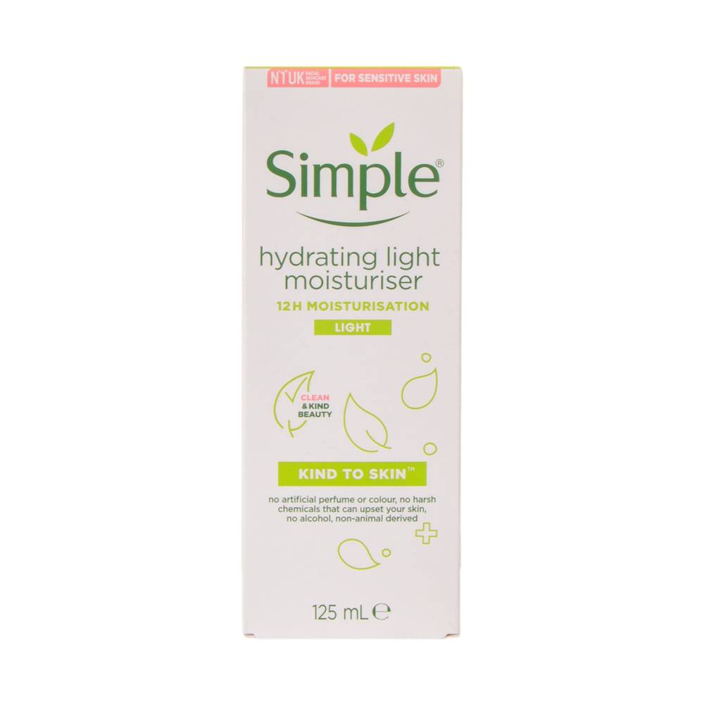 Simple humectante facial hidratante y ligero (botella 125 ml)