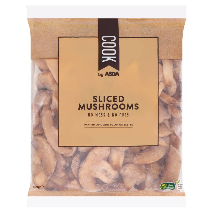 Asda Sliced Mushrooms 600g