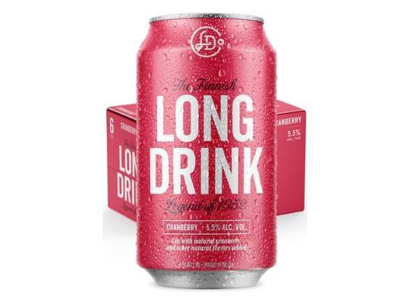 Long Drink the Finnish Cranberry & Citrus Soda Gin Cocktail (6 ct, 12 fl oz)