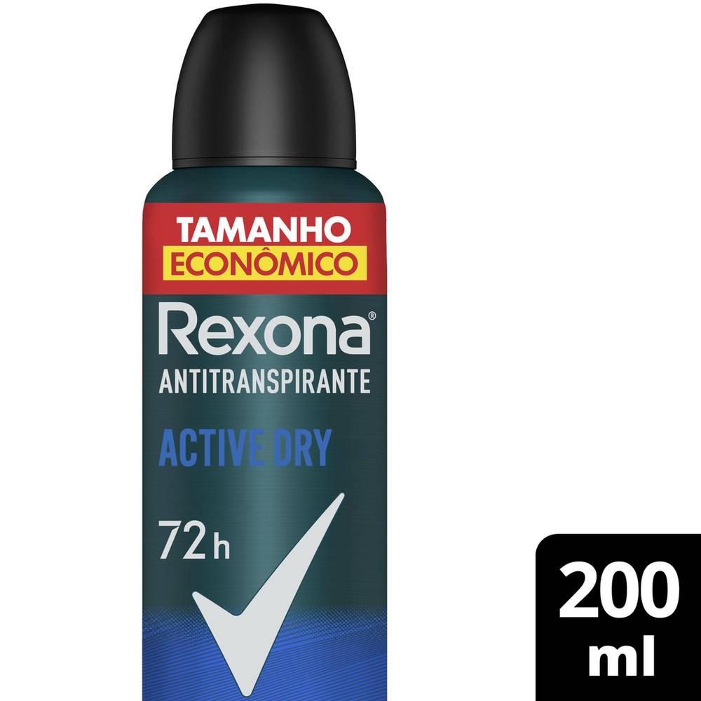 Rexona desodorante aerosol men active dry (200 mL)