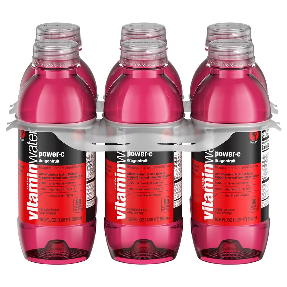 Vitaminwater Power-C Dragonfruit Water Beverage (6 x 16.9 fl oz)