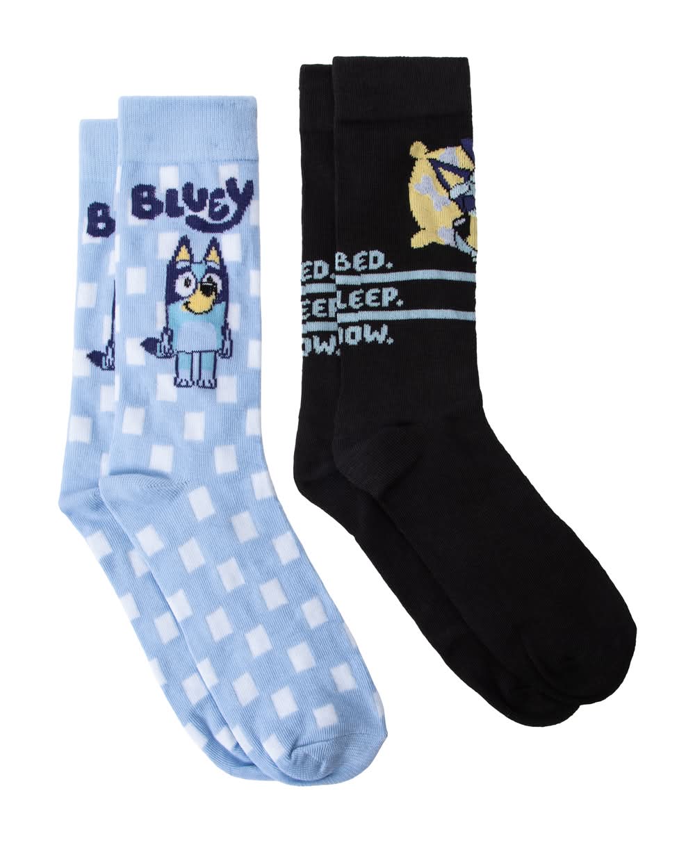 Licensed Crew Socks 2-Pack Bluey