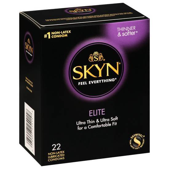 Skyn Elite Non-Latex Lubricated Condoms (22 ct)