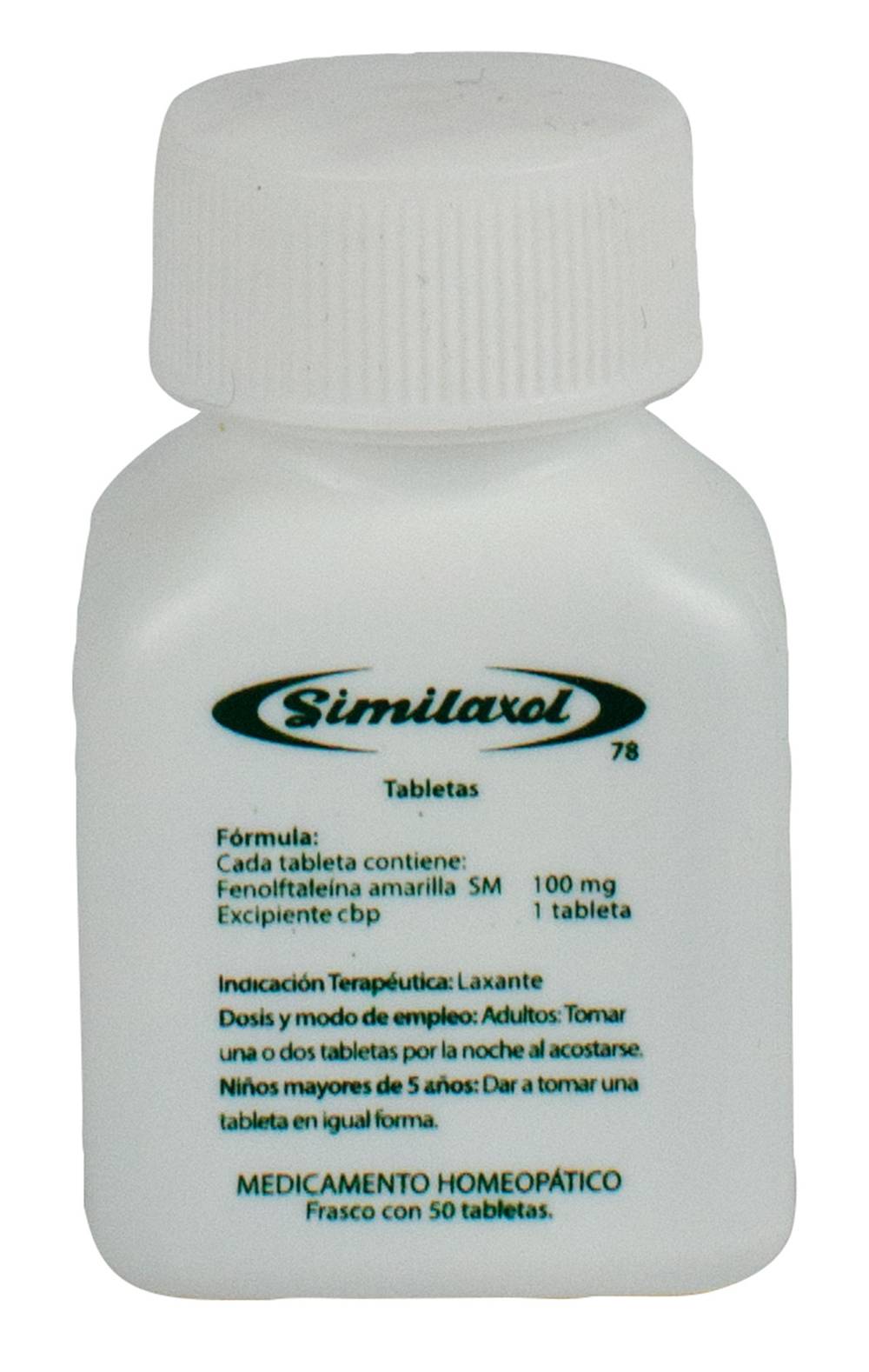 Similaxol · Fenolftaleina amarilla sm de 100 mg en tabletas (50 un)