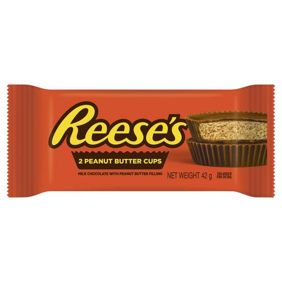 Reese's Peanut Butter Cups Milk Chocolate 2 pack 42g