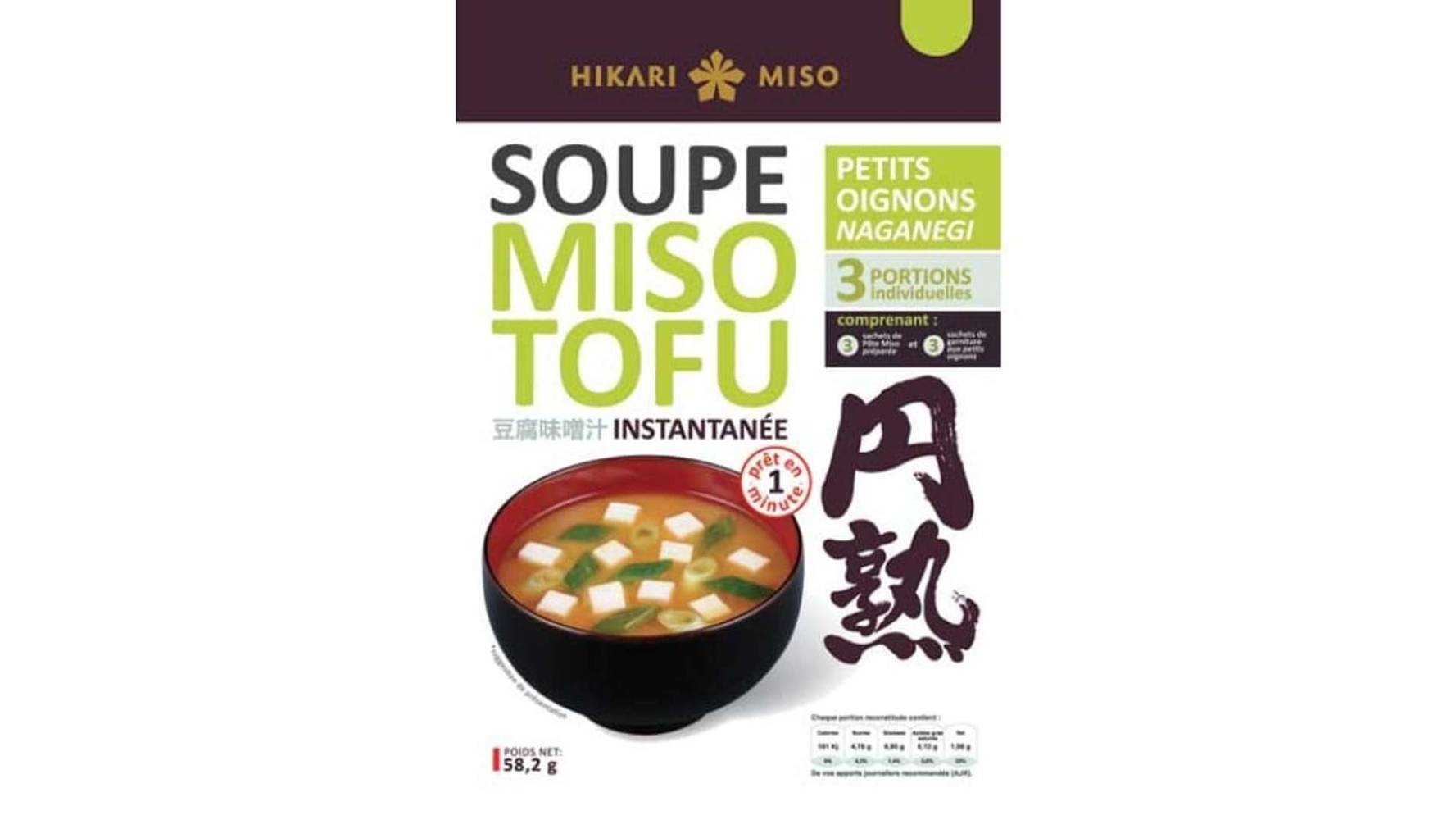 Hikari Miso - Soupe instantanée miso tofu oignons naganegi