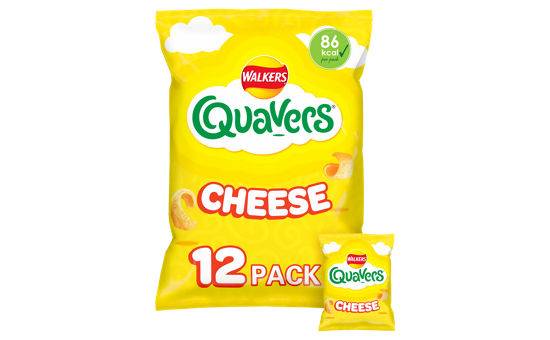 Walkers Quavers Cheese Multipack Snacks 12x16g