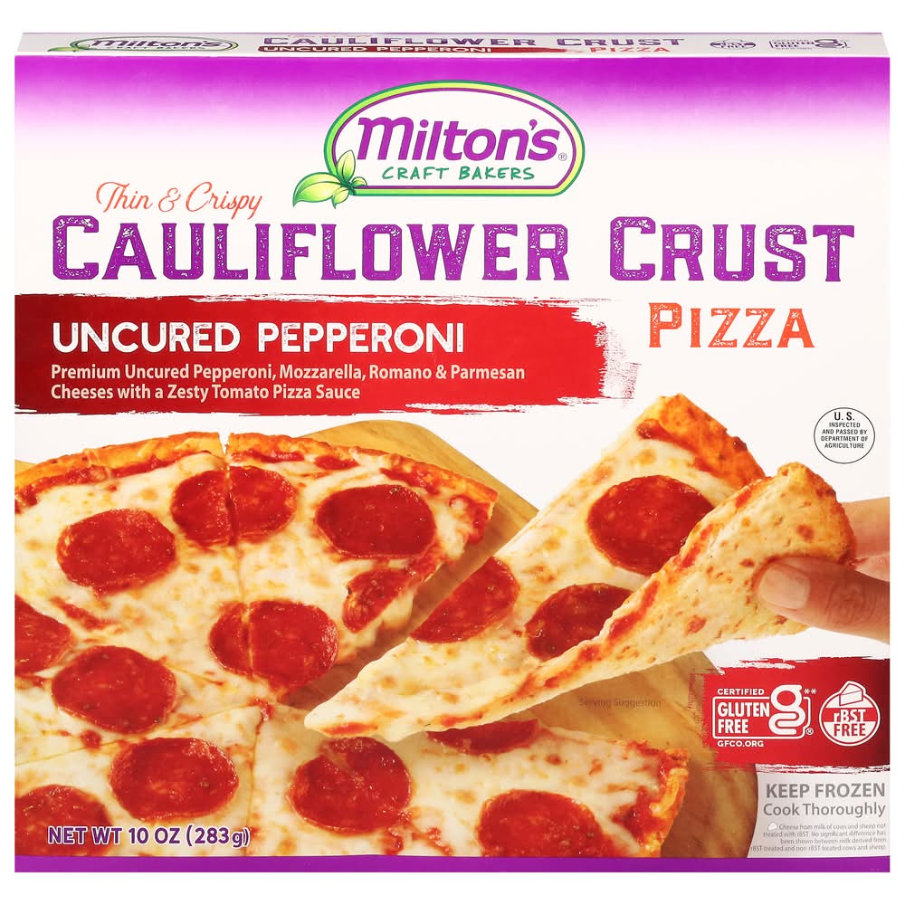 Milton's Thin & Crispy Cauliflower Crust Pizza, Uncured Pepperoni (10 oz)