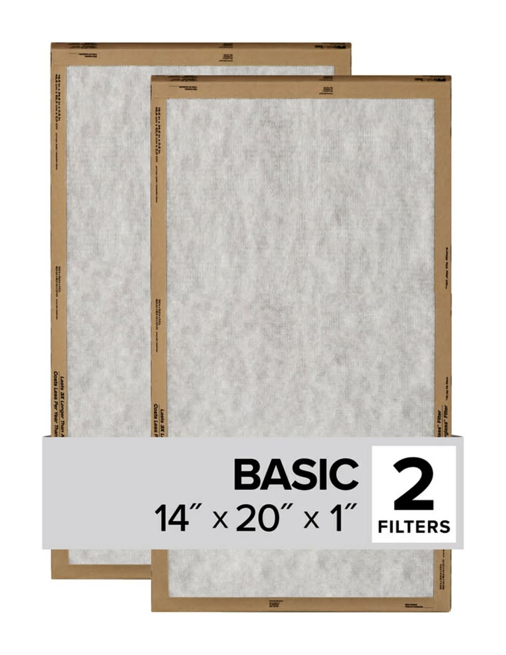Filtrete 14 x 20 x 1 MERV 1 Basic Basic Flat Air Filter 2 -Pack