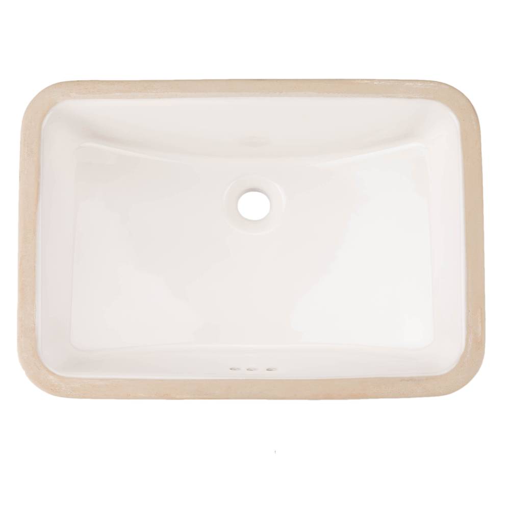 allen + roth Vitreous China Undermount Rectangular Modern White Bathroom Sink (21.4-in x 15-in) | ML-20505