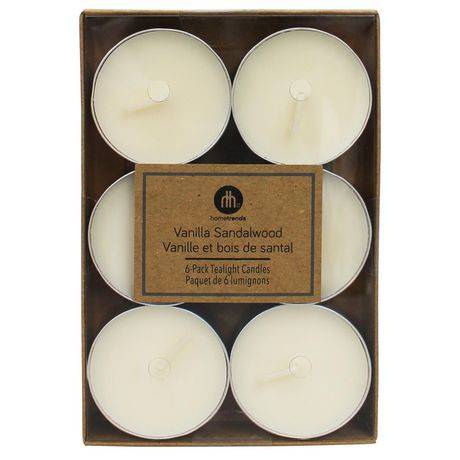 Hometrends Vanilla Sandalwood 6-pack Tealight Candles