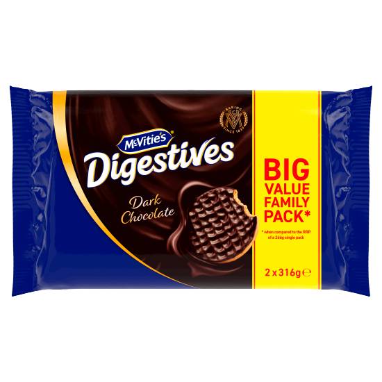 Mcvitie's Digestives Dark Chocolate Biscuits (2ct)