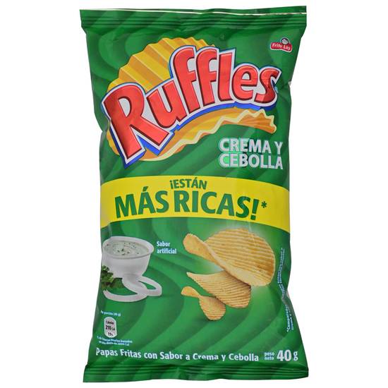 RUFFLES SNACKS CREMA Y CEBOLLA PAQ*40G