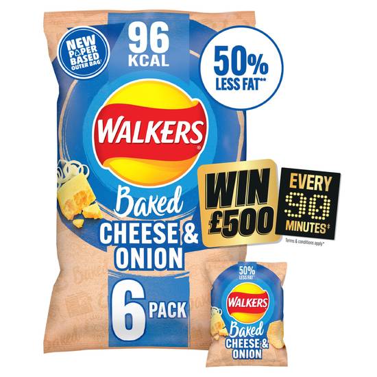 Walkers Baked Cheese & Onion Flavour 6x22g