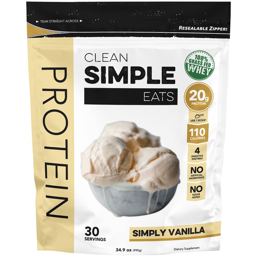 Clean Simple Eats Whey Protein Powder, Vanilla (34.9 oz)