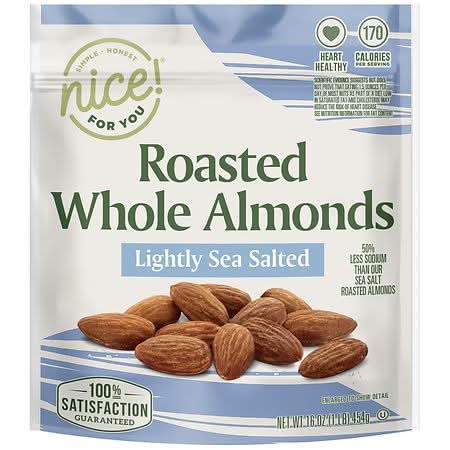 Nice! Roasted Almonds Lightly Sea Salted (16 oz)