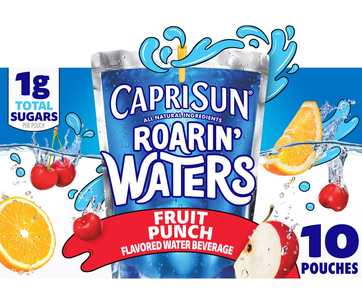 Capri Sun Roarin' Waters Fruit Punch Wave Flavored Flavored Water Beverage (60 fl oz)