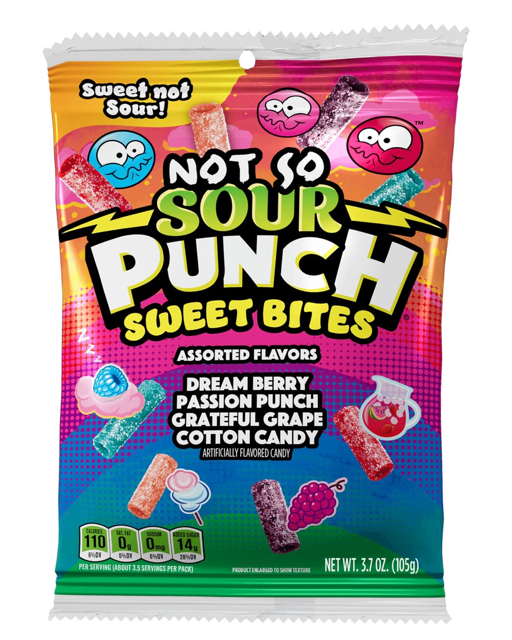 Sour Punch Not So Sweet Bites Candy, Assorted (3.7 oz)