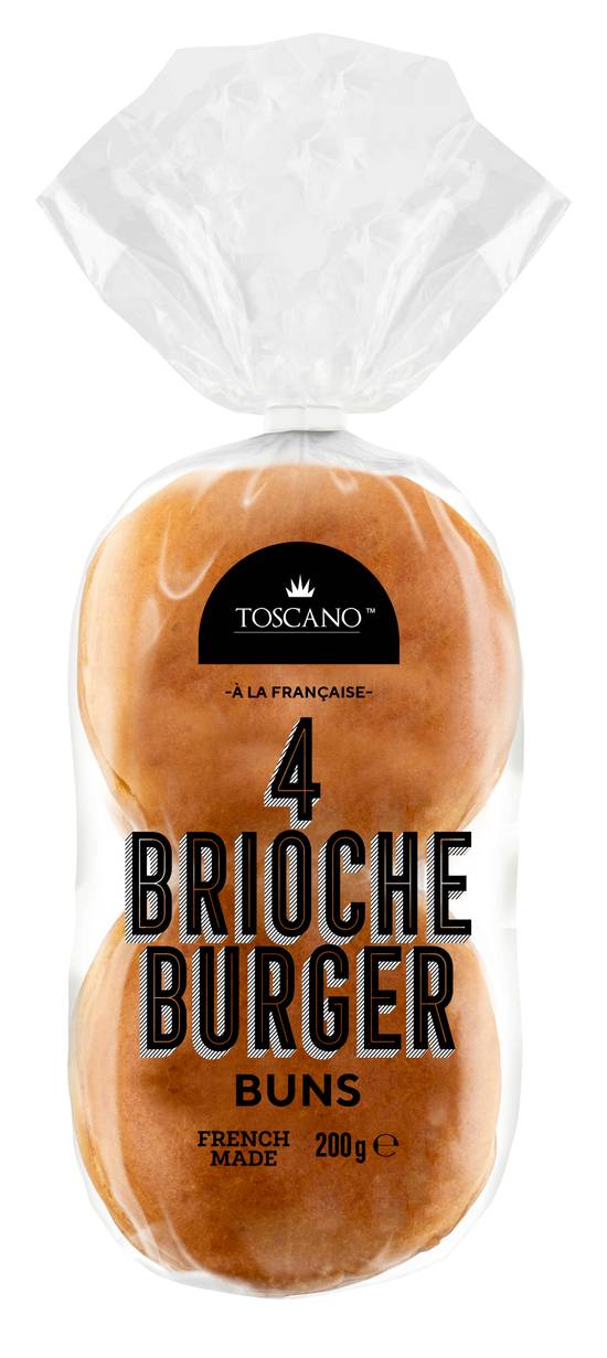 Toscano Brioche Burger Buns 200g