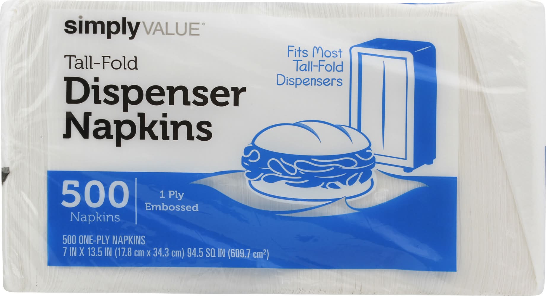 Simply Value Tall-Fold Dispenser 1 Ply Napkins (4.5 oz)