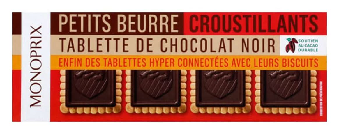 Monoprix - Petits beurre tablette de chocolat noir (150g)