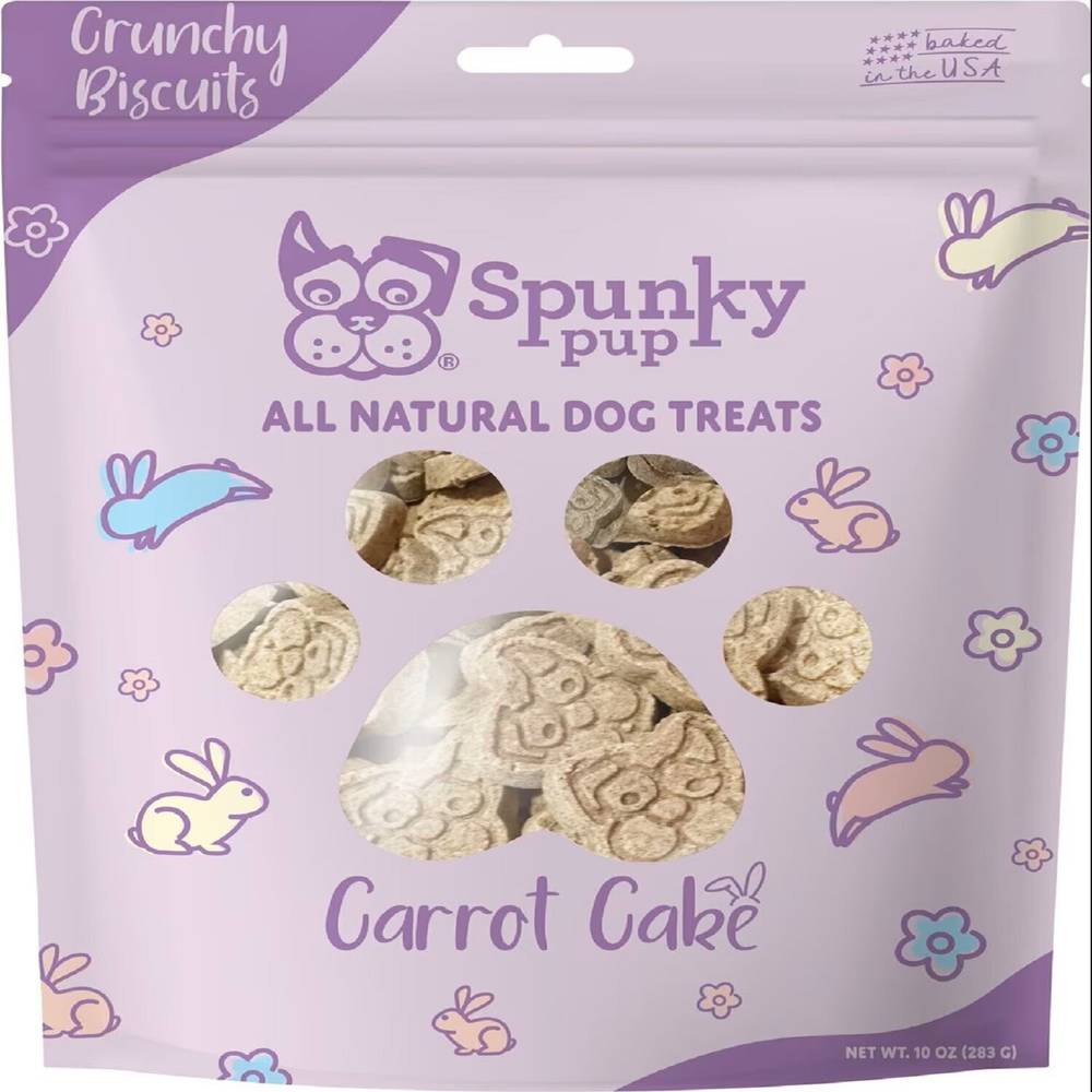 Spunky Pup All Natural Dog Treats, Carrot Cake, 10 Oz