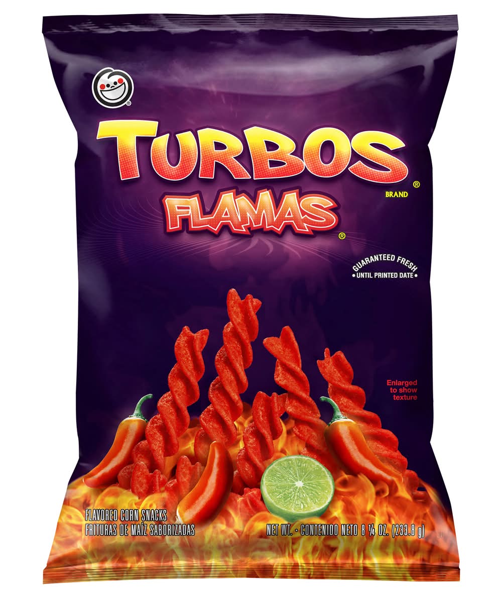 Turbos Flavored Corn Snacks, Flamas (8.25 oz)