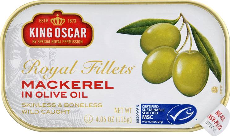 King Oscar Royal Fillets Mackerel in Olive Oil