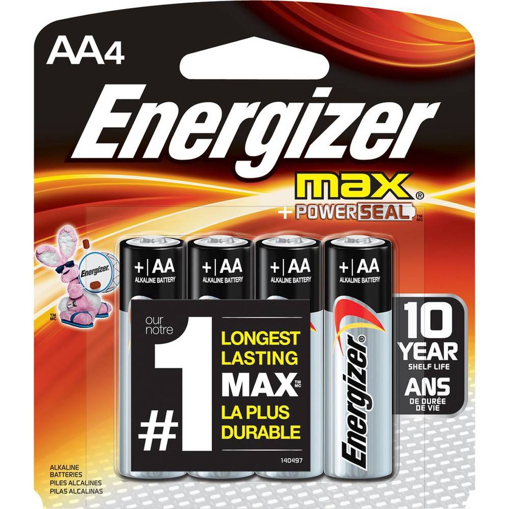 Energizer Max Alkaline Aa4 Batteries (4 ct)