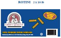 Chef's Quality - Rotini Pasta - 2/10 lbs (1 Unit per Case)