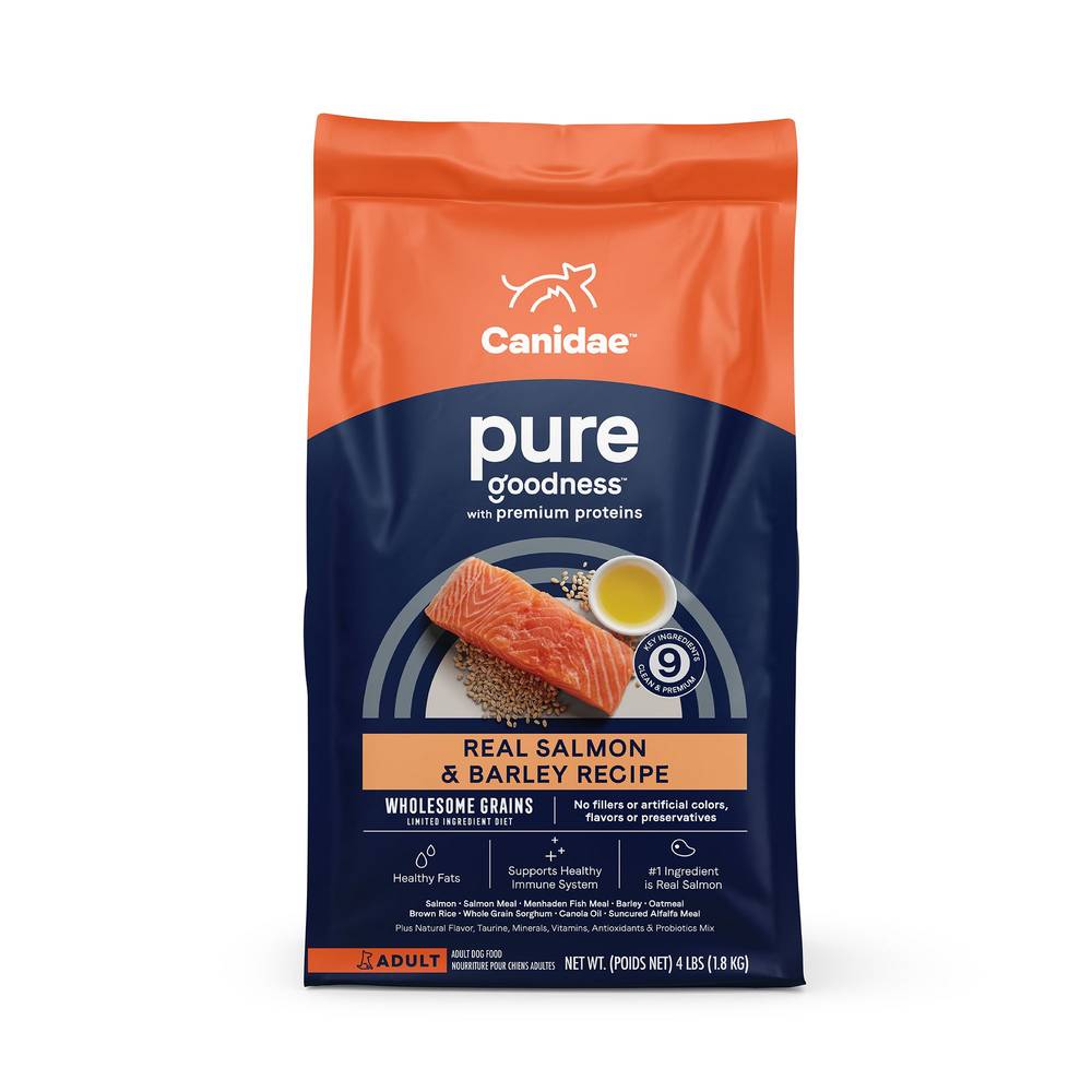 Canidae® Pure™ Adult Dry Dog Food - Limited Ingredient Diet, With-Grain, Salmon & Barley (Flavor: Salmon & Barley, Size: 4 Lb)