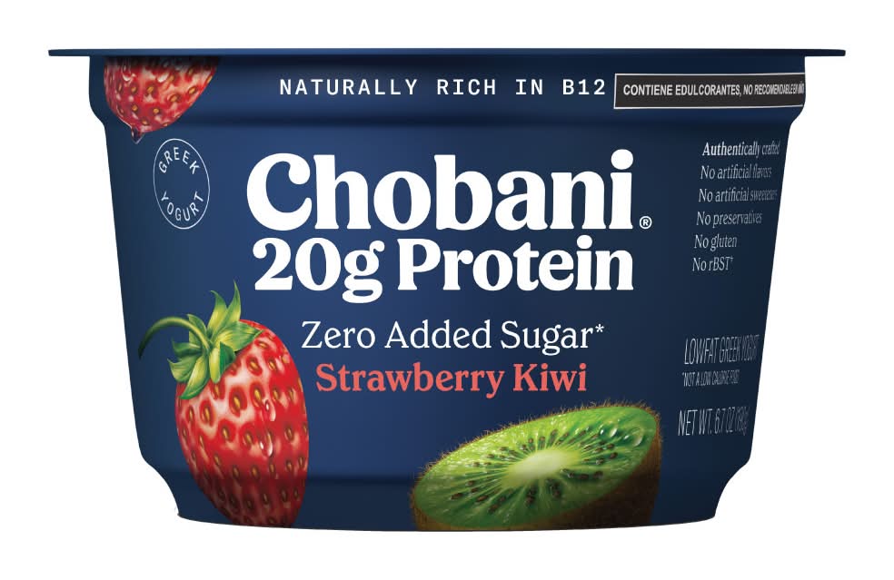 Chobani · Yogurt griego bajo en grasa, fresa-kiwi (190 g)