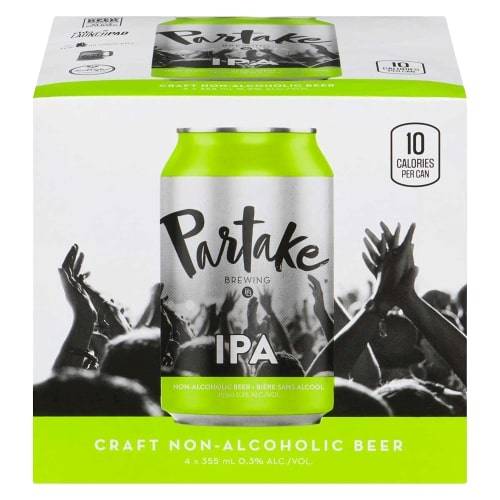 Partake Ipa Craft Non-Alcoholic Beer (4 x 355 ml)