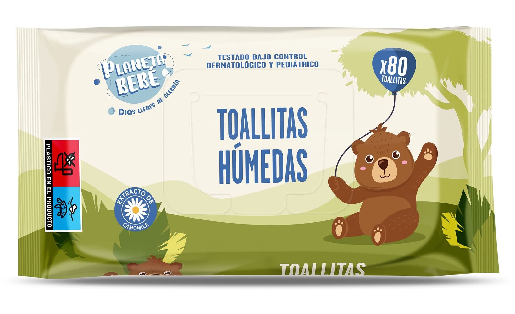 Toallitas Húmedas Planeta Bebé De Dia Bolsa 80 Unidades