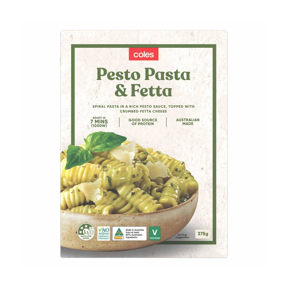 Coles Pesto Pasta & Fetta