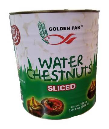 Golden Pak Sliced Water Chestnuts (104 oz)