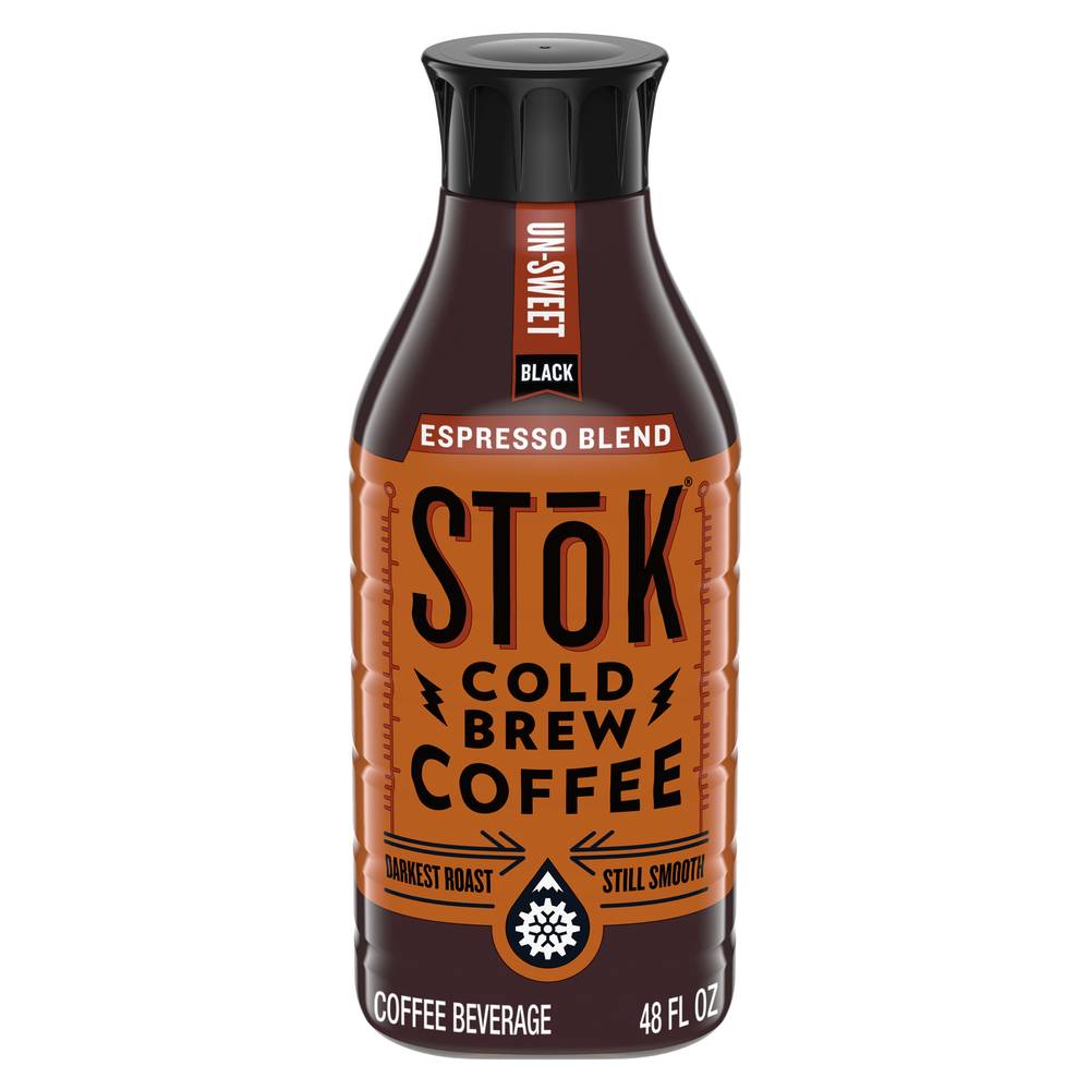 Stōk Cold Brew Darkest Roast Black Espresso Blend Coffee Beverage (48 fl oz)