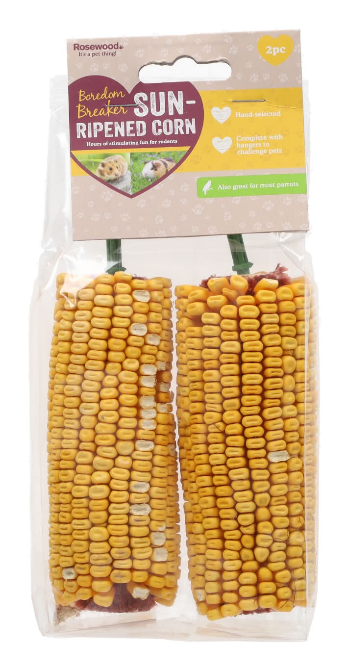 Rosewood Boredom Breaker Sun Ripened Corn Treat For Small Pets (2 pack)