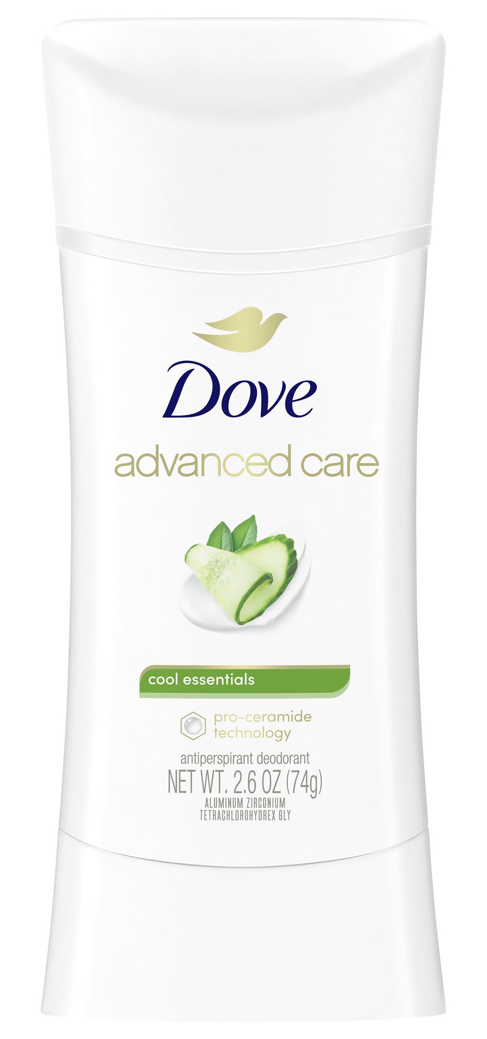 Dove Advanced Care Cool Essentials Deodorant Stick, Cucumber (2.6 oz)