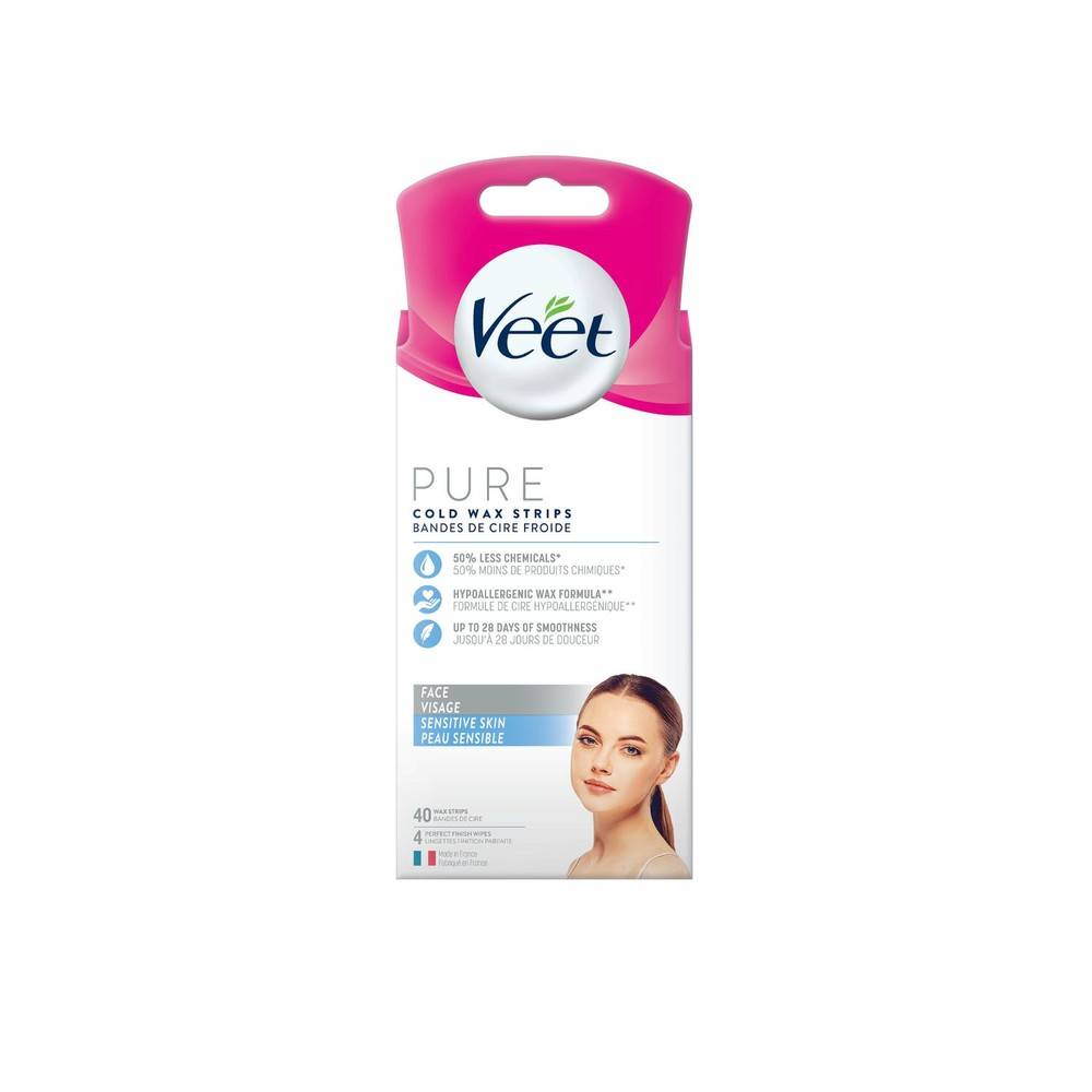Veet Pure Cold Wax Strips For Face (150 g)