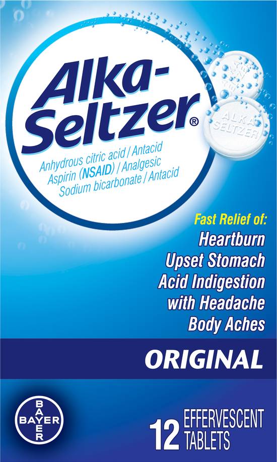 Alka-Seltzer Antacid/Analgesic Tablets (12 ct)