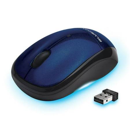 Bluediamond Track Mobile-Travel Wireless Mouse, 1200 Dpi Optical Sensor, Ambidextrous - Blue