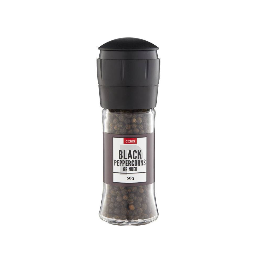 Coles Whole Black Pepper Grinder 50g