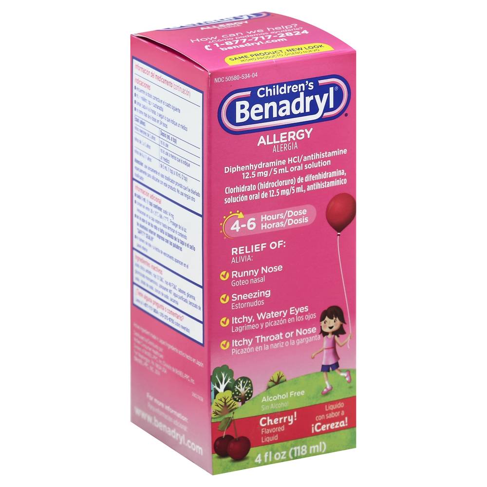 Children's Benadryl Cherry Flavored Allergy