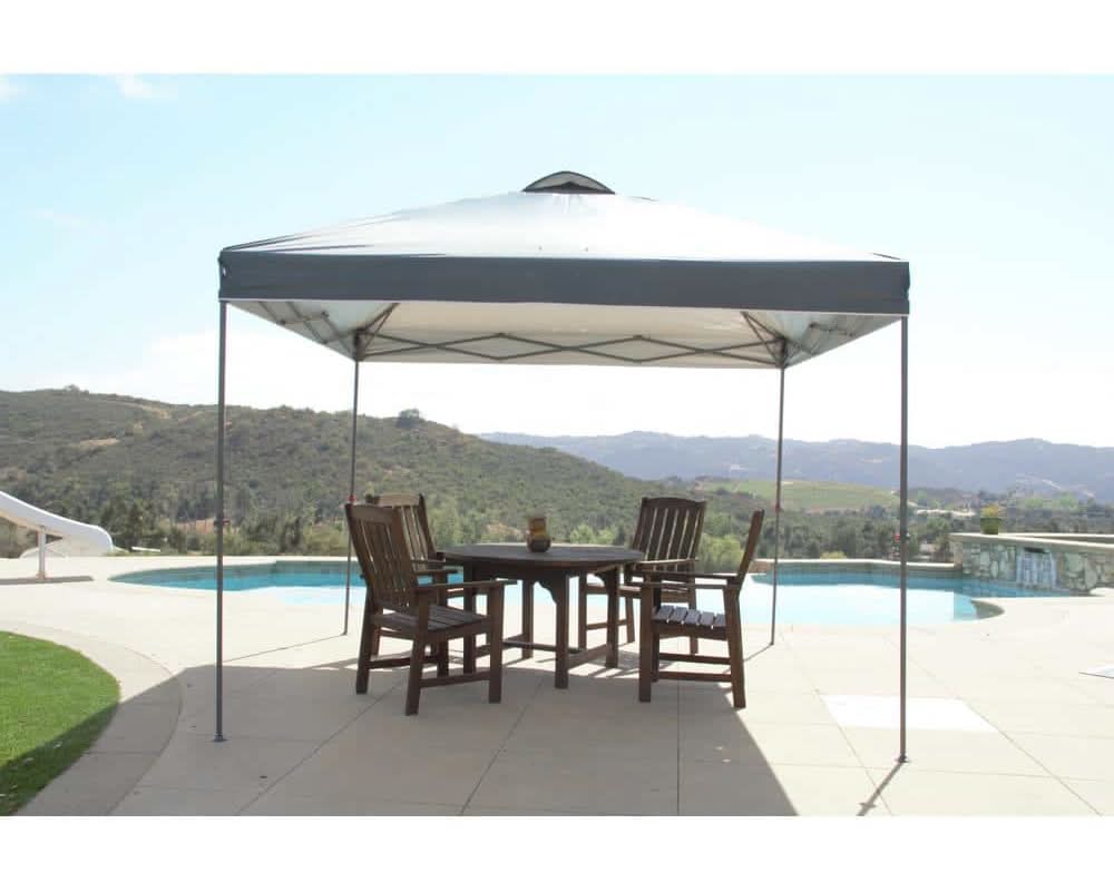 Everbilt 10 Ft. X 10 Ft. Grey Instant Canopy Pop Up Tent
