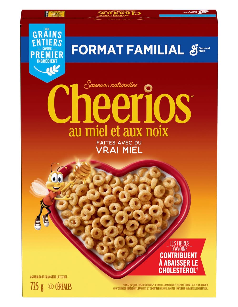 Cheerios céréales format familial - family size cereals (miel & noix)