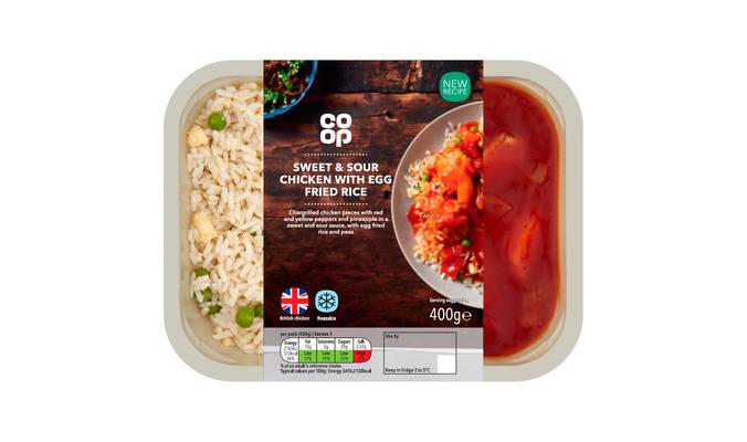 Co-op Sweet & Sour Chicken with Egg Fried Rice 400g